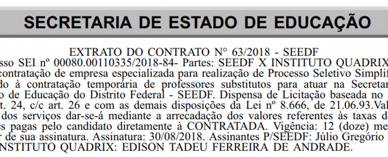 SEDF: banca definida!